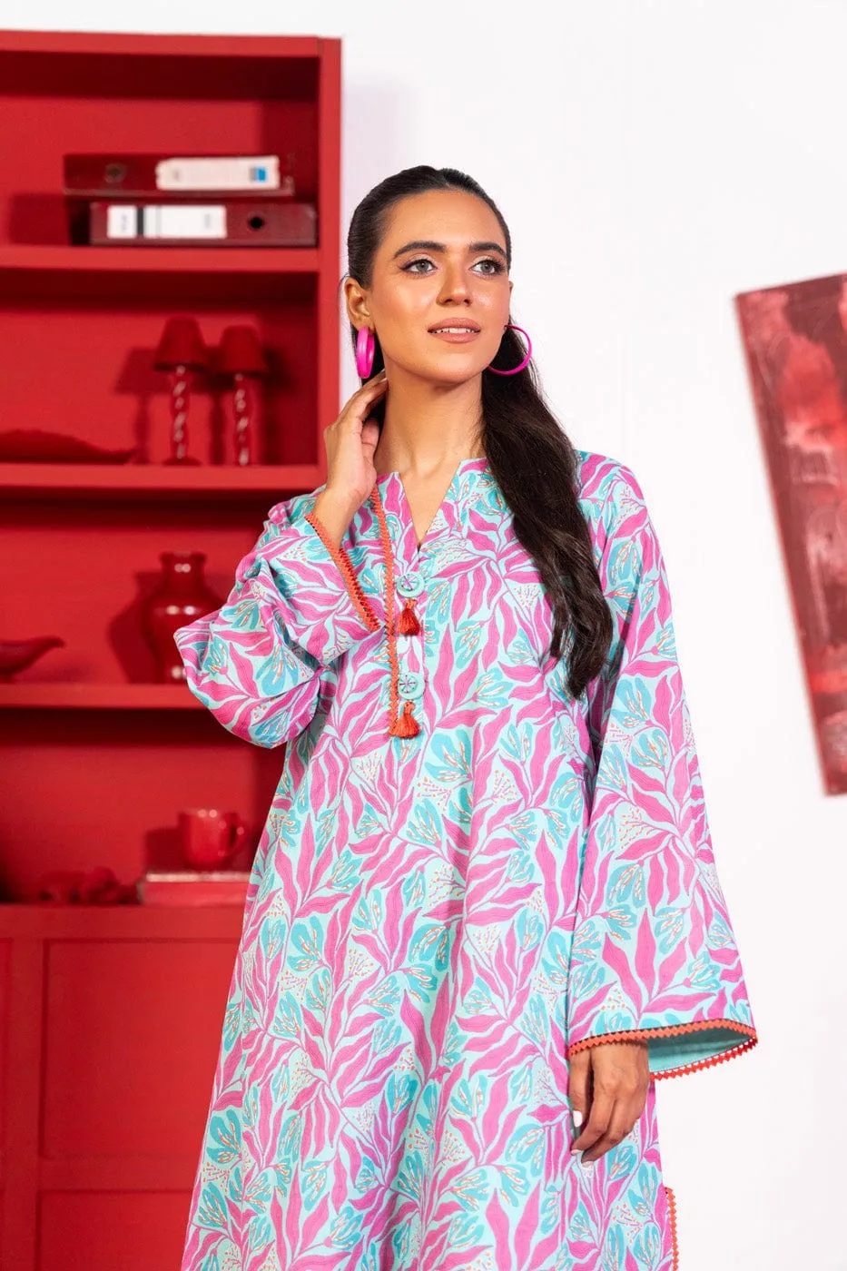 1 Pc Printed Lawn Shirt