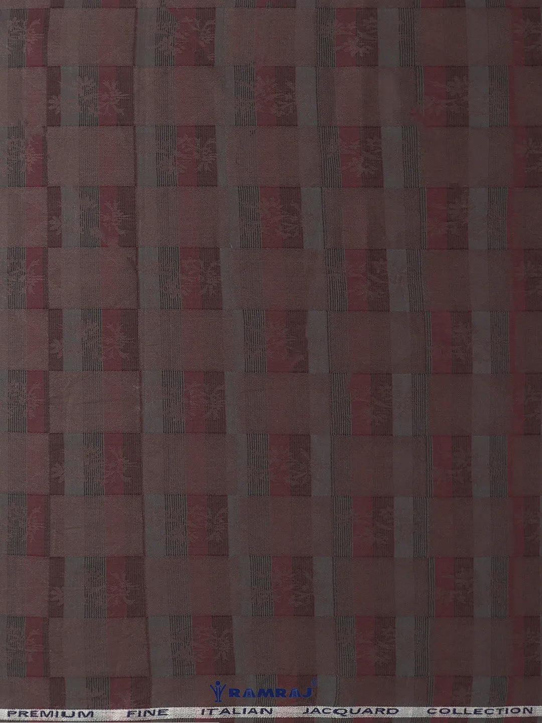100%Cotton Printed Shirt Fabric Grey with Pink Mario Jaquard
