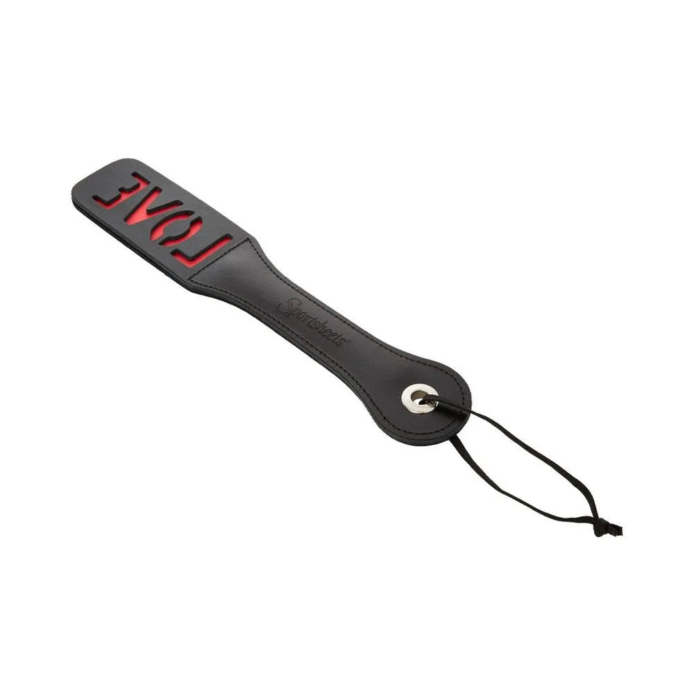 12 Inch Leather Impression Paddle - Love