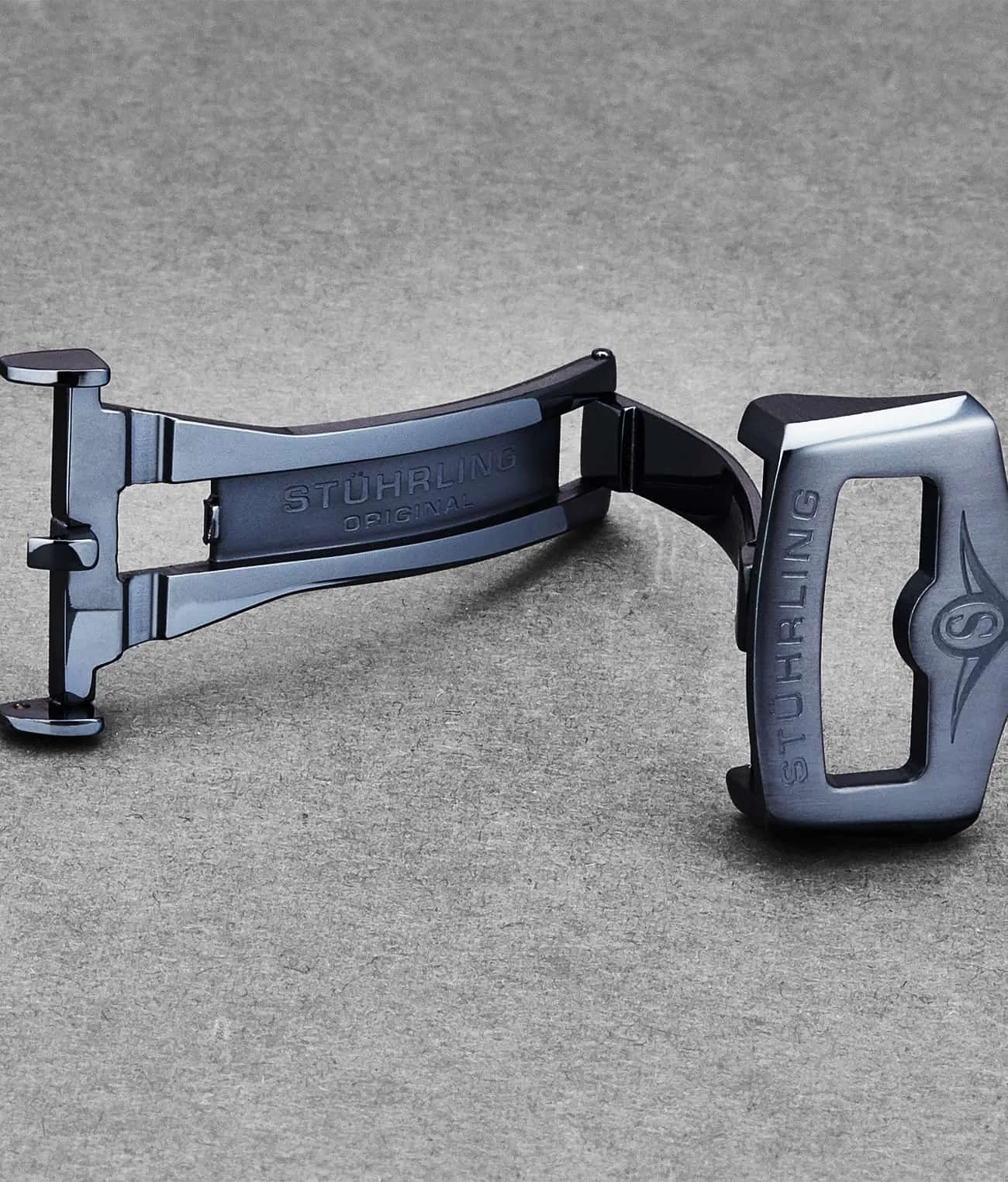 22mm Leather Strap with Stainless Steel Deployant Buckle