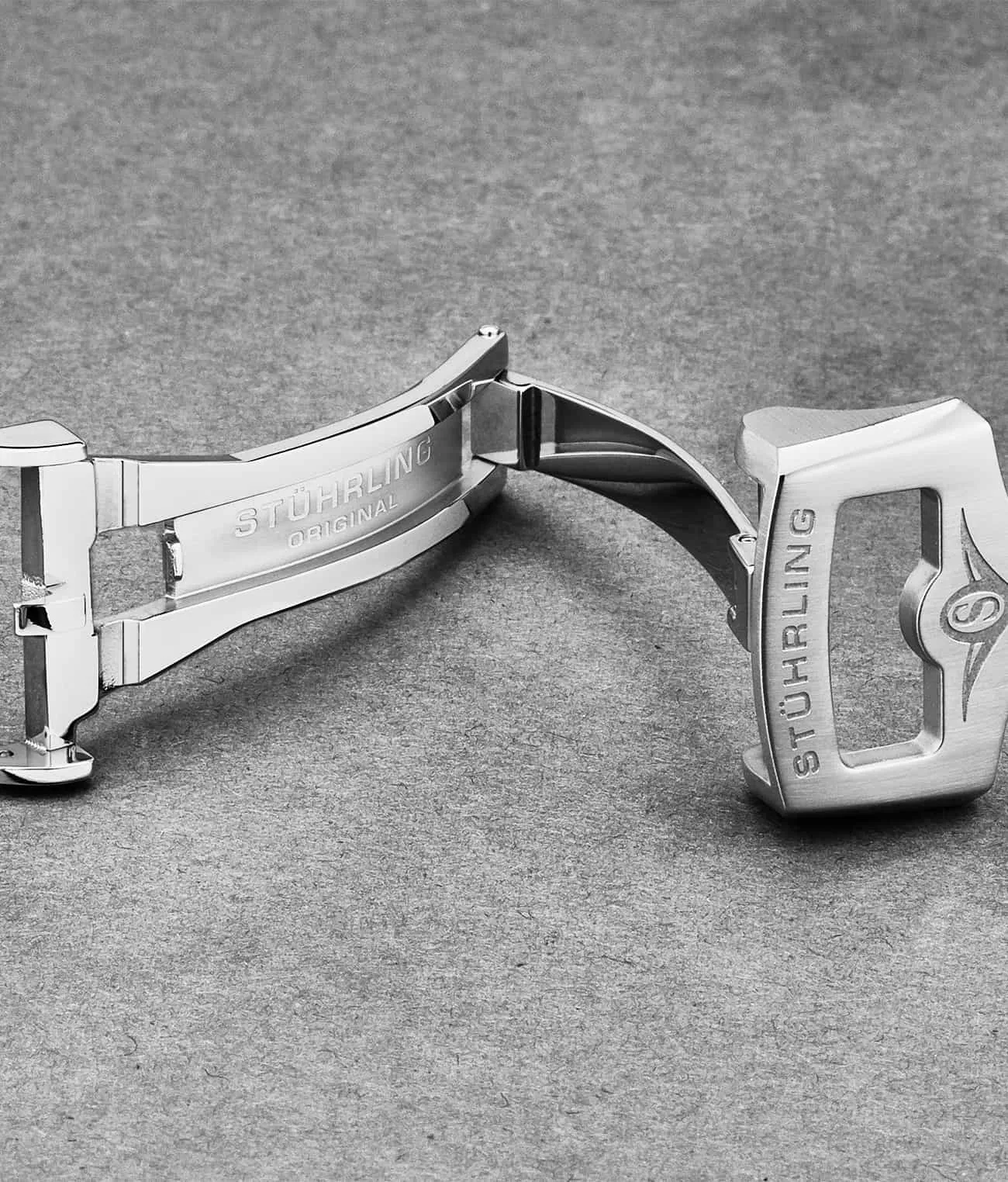 22mm Leather Strap with Stainless Steel Deployant Buckle