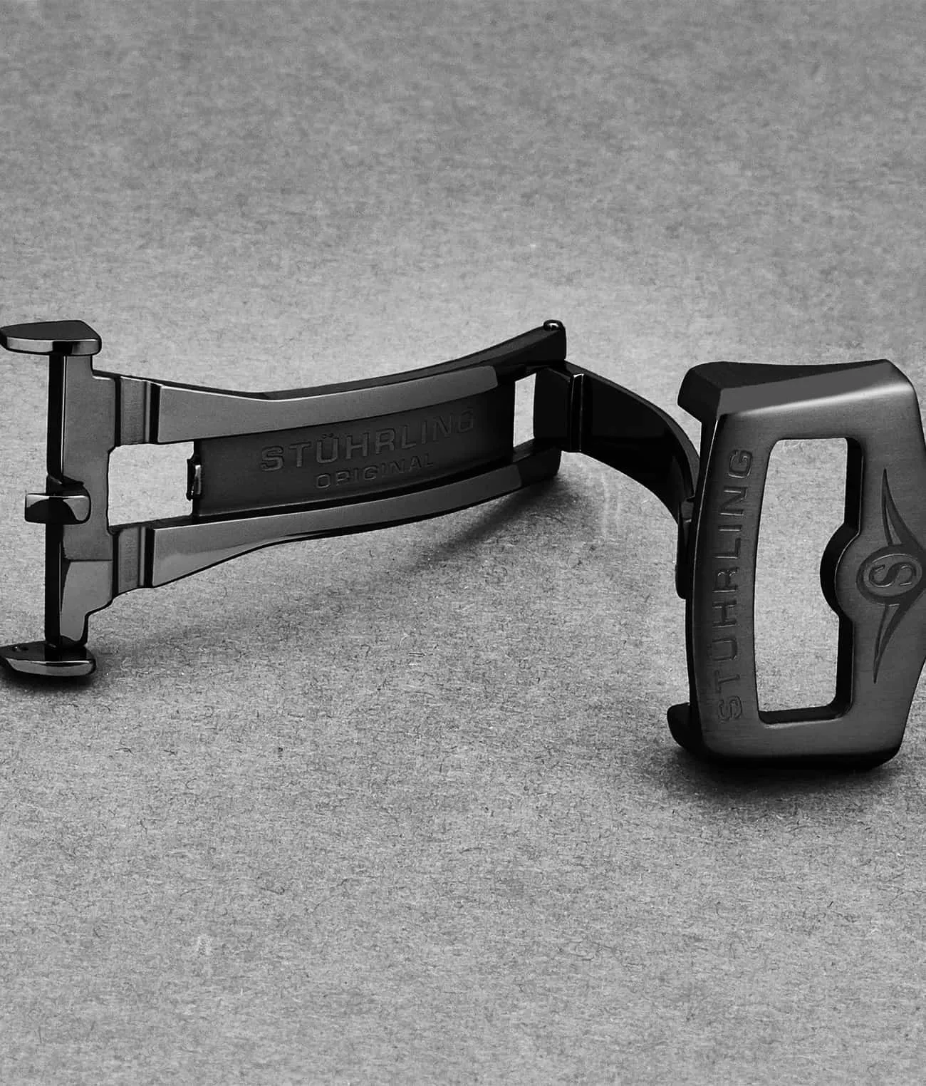22mm Leather Strap with Stainless Steel Deployant Buckle