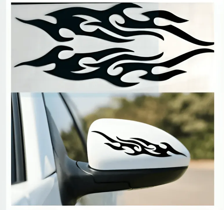 2pcs Universal Car Sticker Styling Engine Hood Motorcycle Decal Decor Mural Vinyl Covers Auto Flame Sticker Car-styling