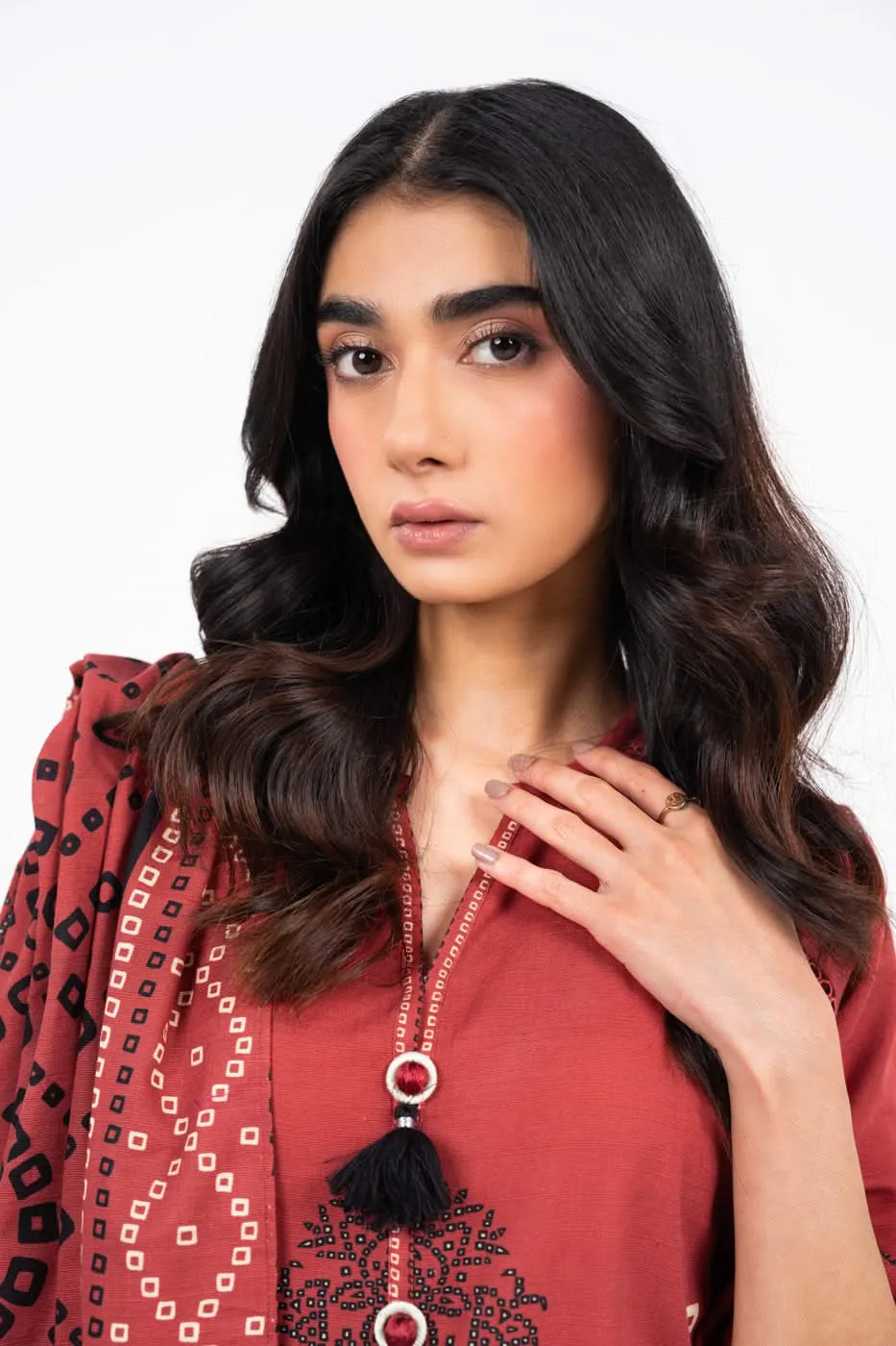 3 Piece Printed Khaddar Suit With Light Khaddar Dupatta
