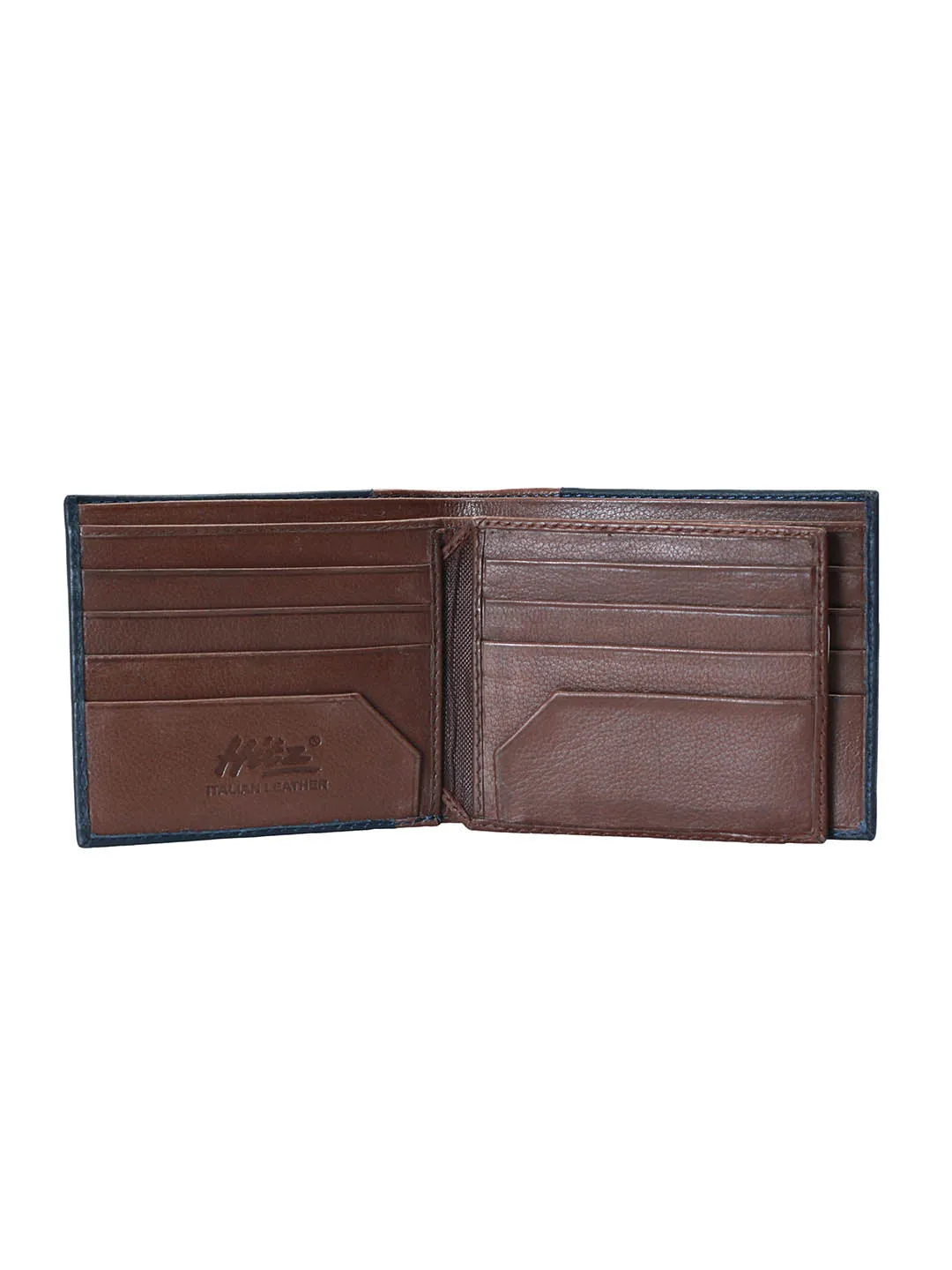 3015A BLUE BROWN LEATHER WALLETS