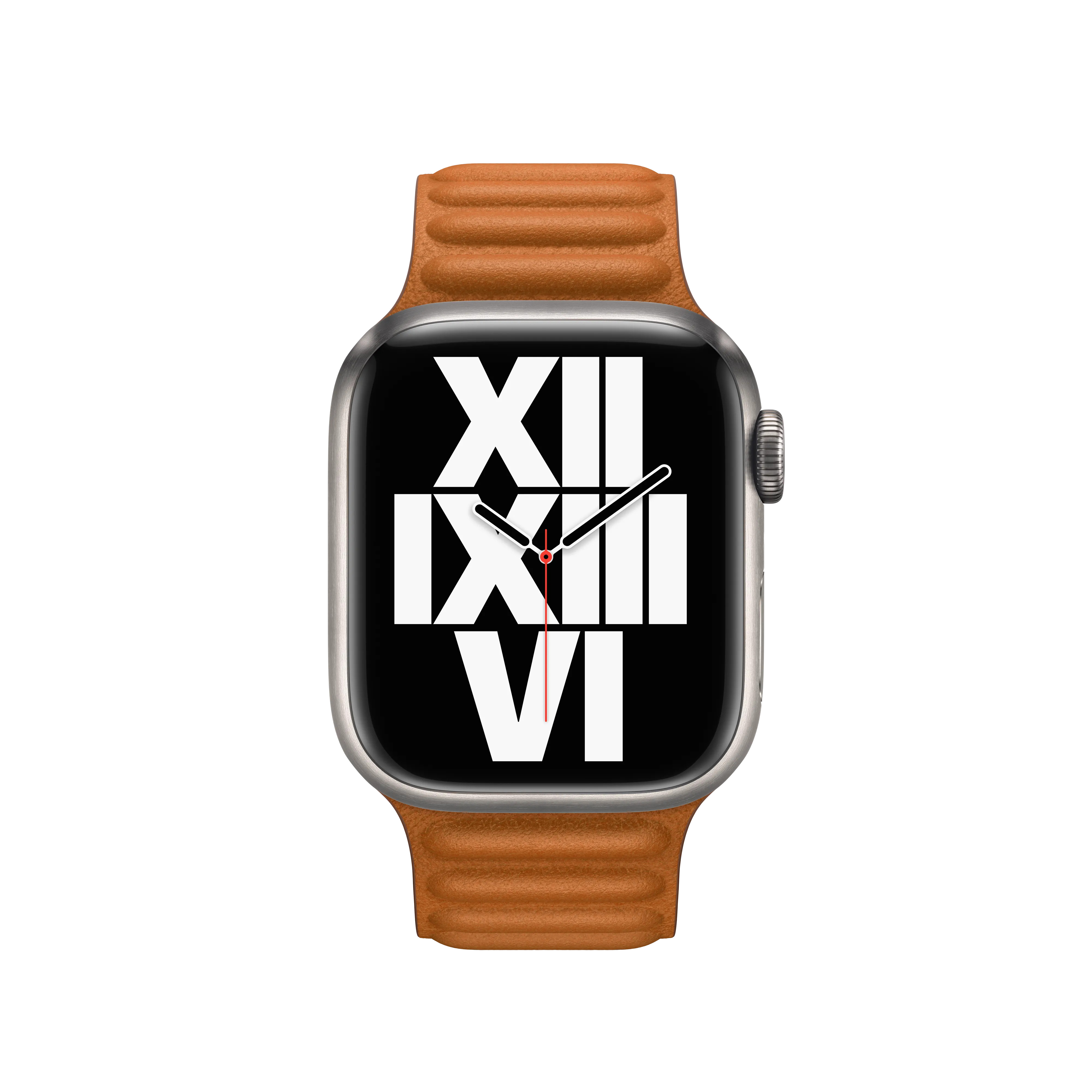 41mm Golden Brown Leather Link - M/L