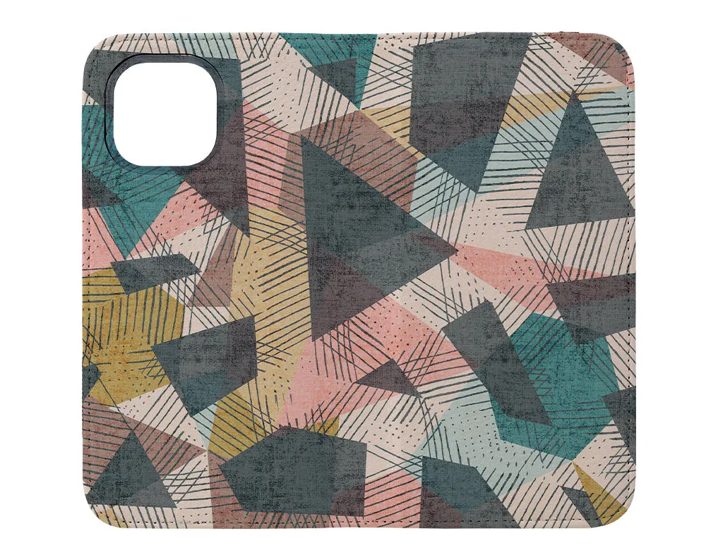 Abstract Geometric by Michele Norris Wallet Phone Case (Grey)