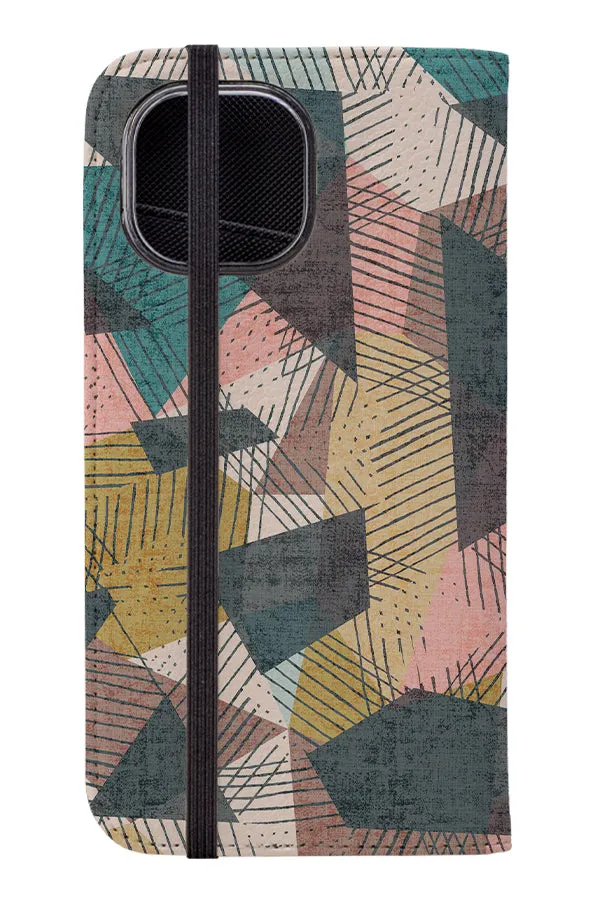 Abstract Geometric by Michele Norris Wallet Phone Case (Grey)
