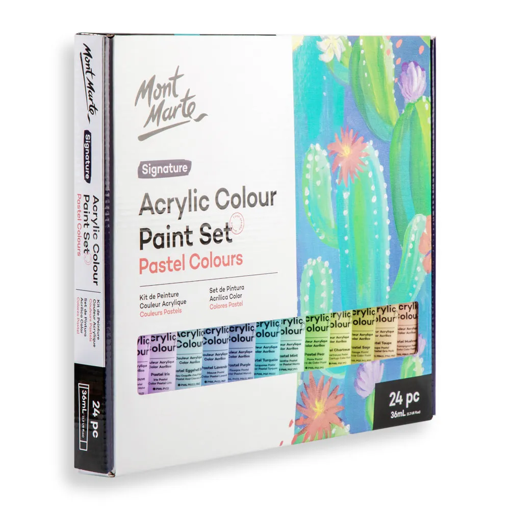 Acrylic Colour Pastel Paint Set Signature 24pc x 36ml (1.2 US fl.oz)