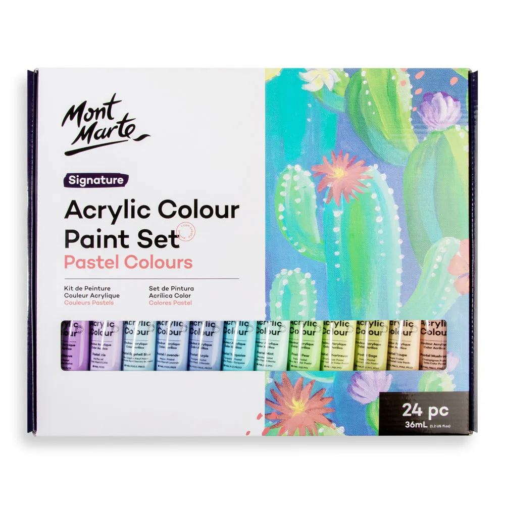 Acrylic Colour Pastel Paint Set Signature 24pc x 36ml (1.2 US fl.oz)