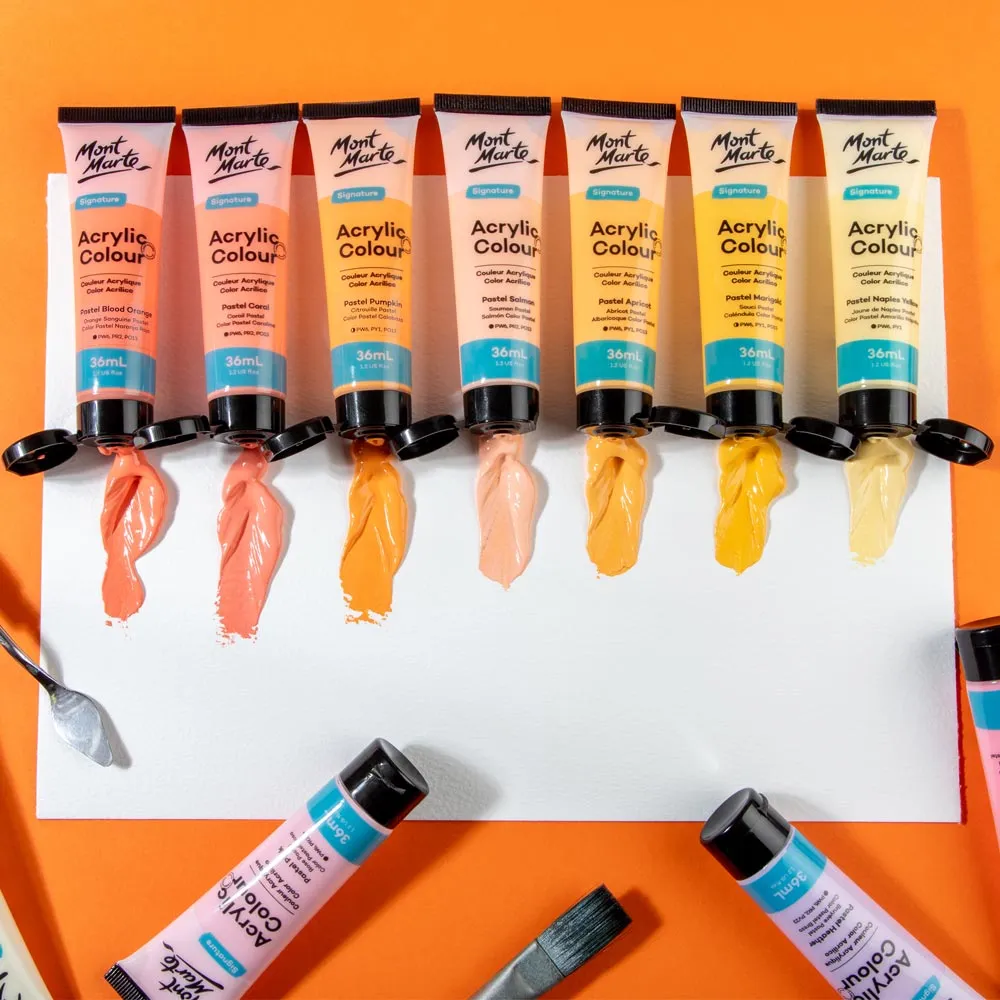 Acrylic Colour Pastel Paint Set Signature 24pc x 36ml (1.2 US fl.oz)