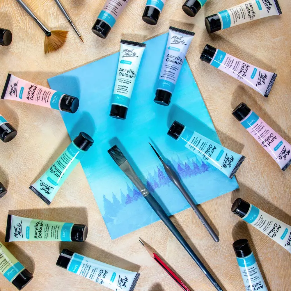 Acrylic Colour Pastel Paint Set Signature 24pc x 36ml (1.2 US fl.oz)