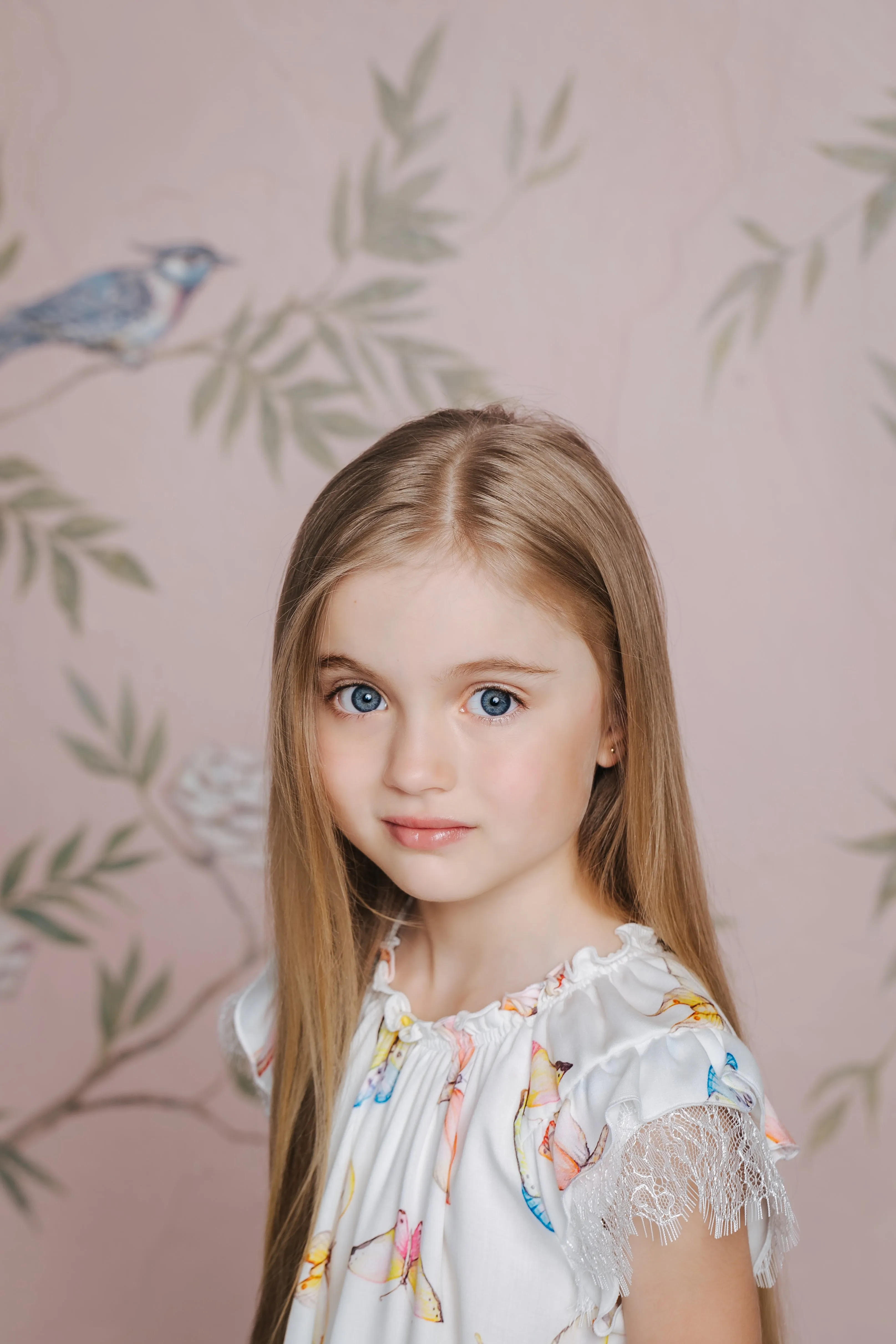 ADELIA - KIDS' PYJAMA SET WHITE BUTTERFLIES