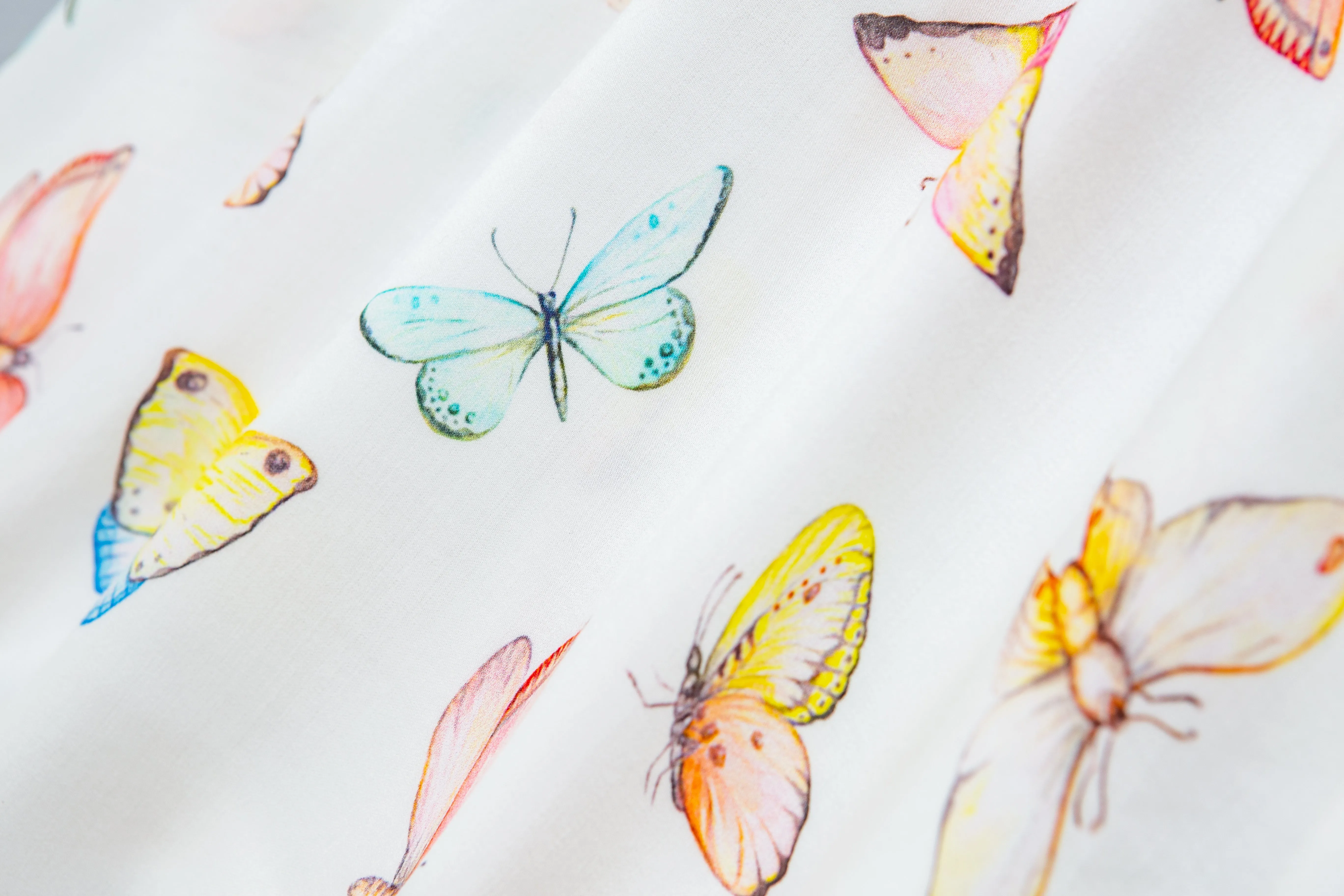 ADELIA - KIDS' PYJAMA SET WHITE BUTTERFLIES