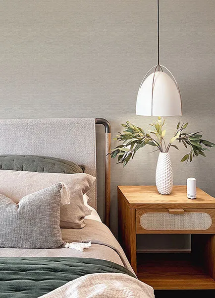 Agave Stone Faux Grasscloth Wallpaper