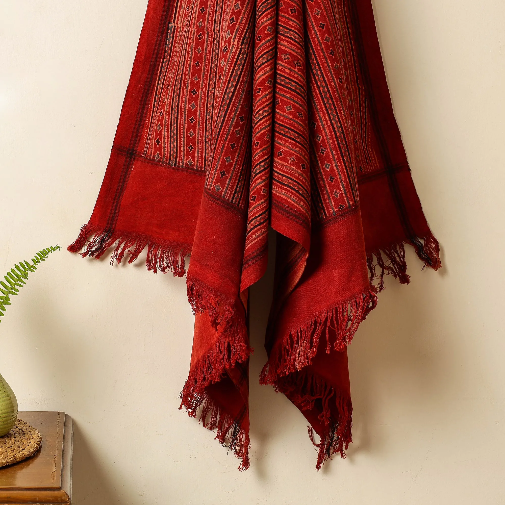 Ajrakh Block Printed Handloom Cotton Towel