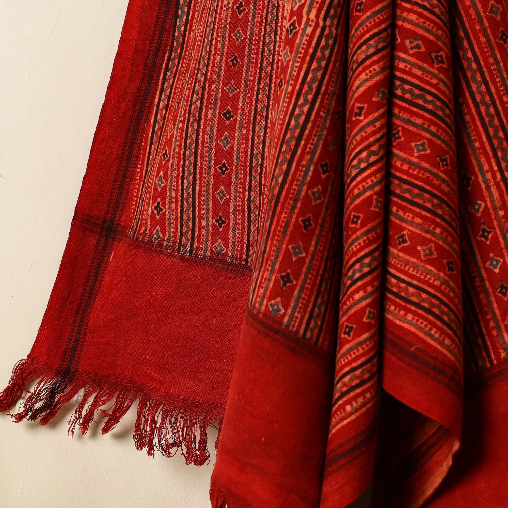 Ajrakh Block Printed Handloom Cotton Towel