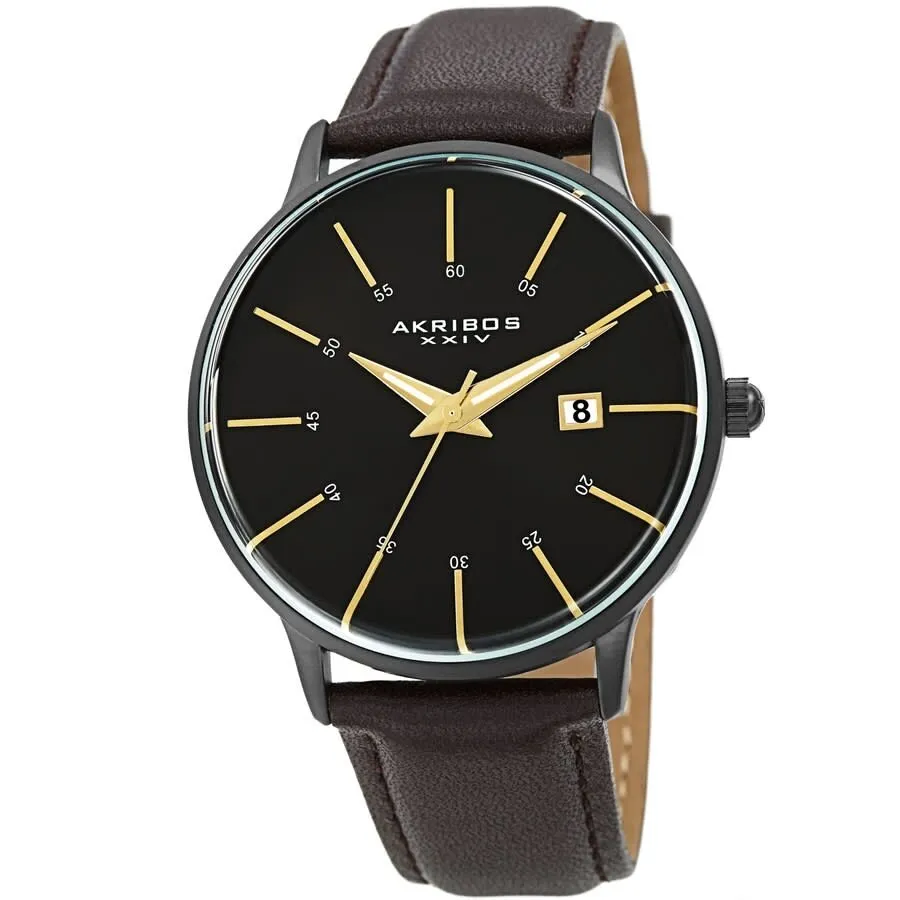 Akribos Xxiv Quartz Black Dial Men's Watch AK1104BK-S