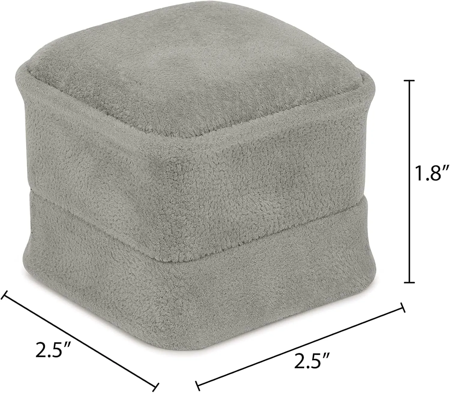 Allure - Rich Suede Gray Luxury Earring Box, Elegant Diamond Earring Case, With Gray Velour Interior, Jewelry Display Gift Box, For Unique Proposal, Engagement Or Wedding.