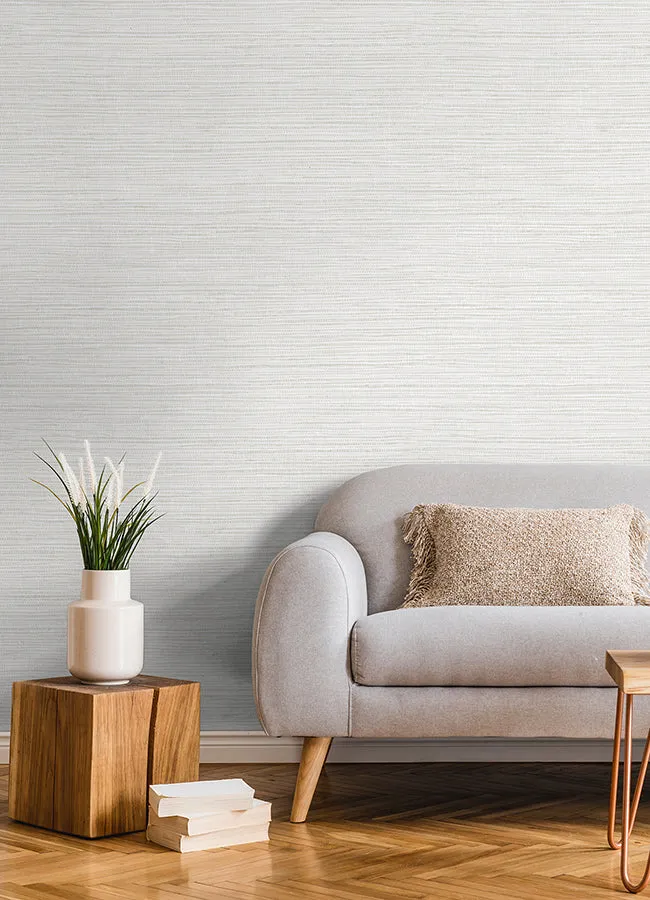 Alton Off-White Faux Grasscloth Wallpaper  | Brewster Wallcovering