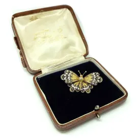 Antique Edwardian Brown Leather Jewellery Box