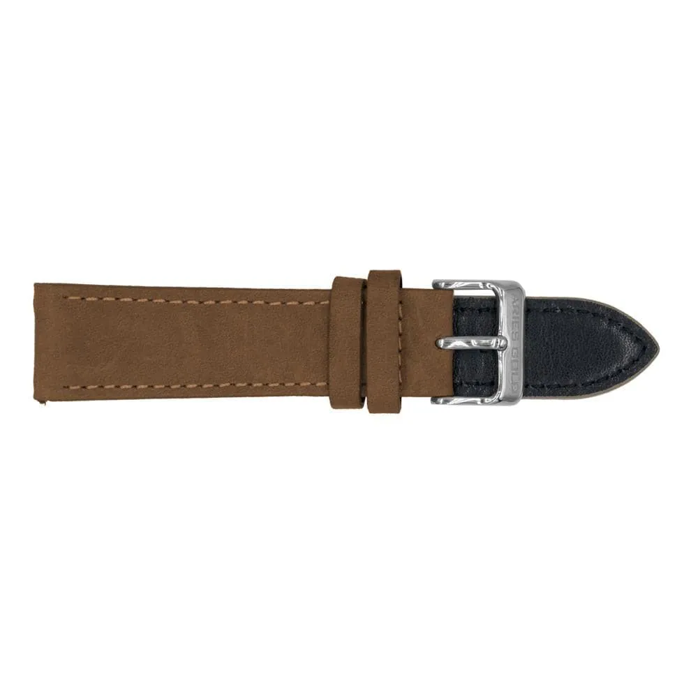 ARIES GOLD BROWN  AG-L0035-22 LEATHER STRAP