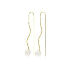 Audrey Simple Organic Chain Earring Gold Plating