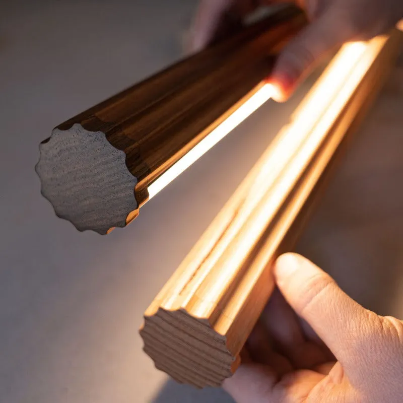 Australian Fluted Timber Linear Pendant