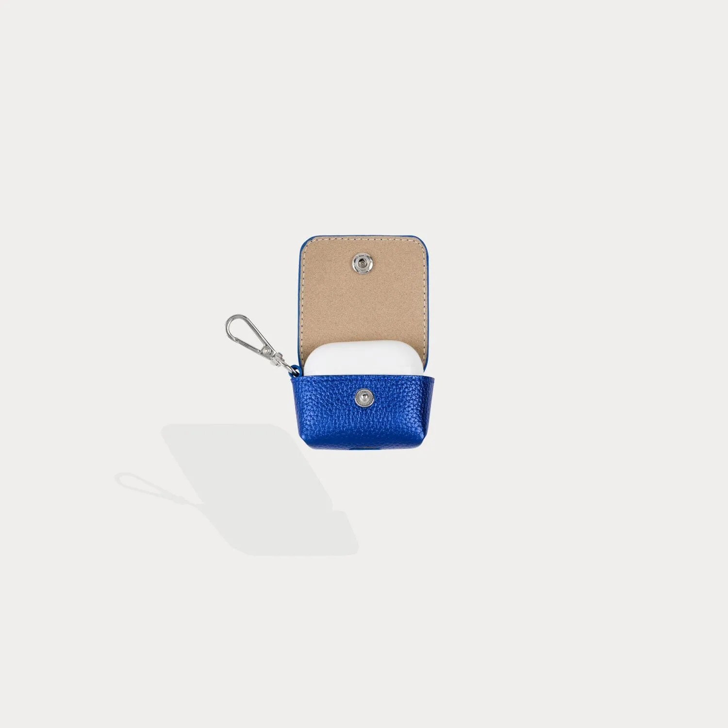 Avery AirPod Clip-On Pouch - Metallic Blue/Silver