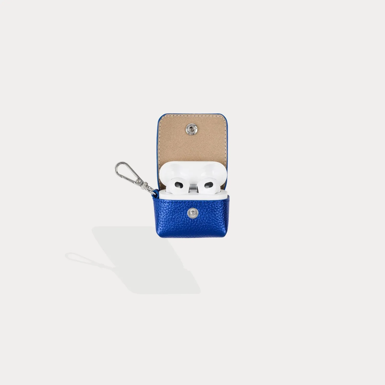 Avery AirPod Clip-On Pouch - Metallic Blue/Silver