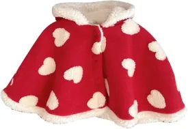 Baby Toddler Boys Girls Wool Blend Winter Hooded Outerwear Capes Poncho Coat Coat for Toddler Girls 4t (Red, 0-6 Months)