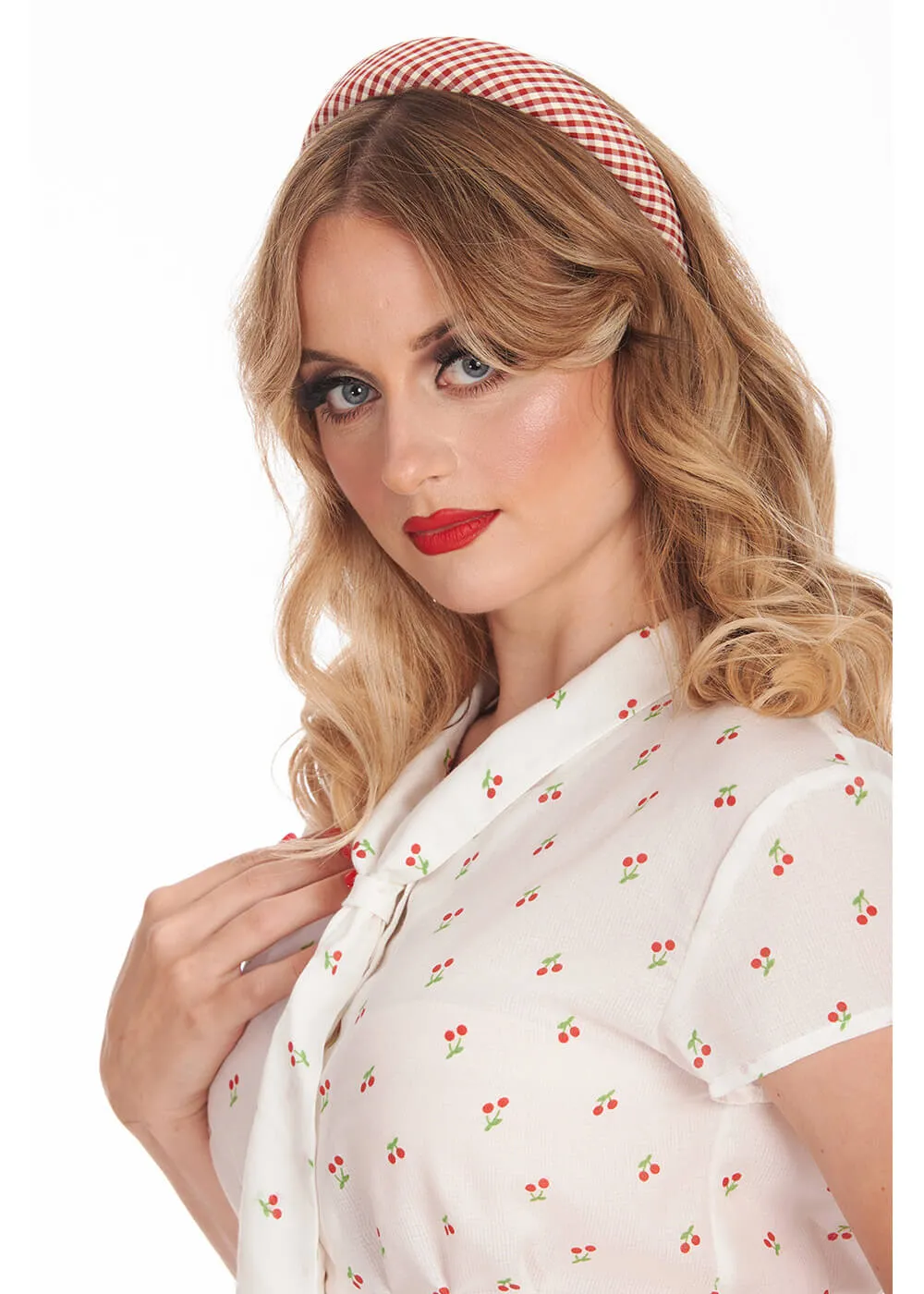 Banned Harriet 50's Gingham Headband Red