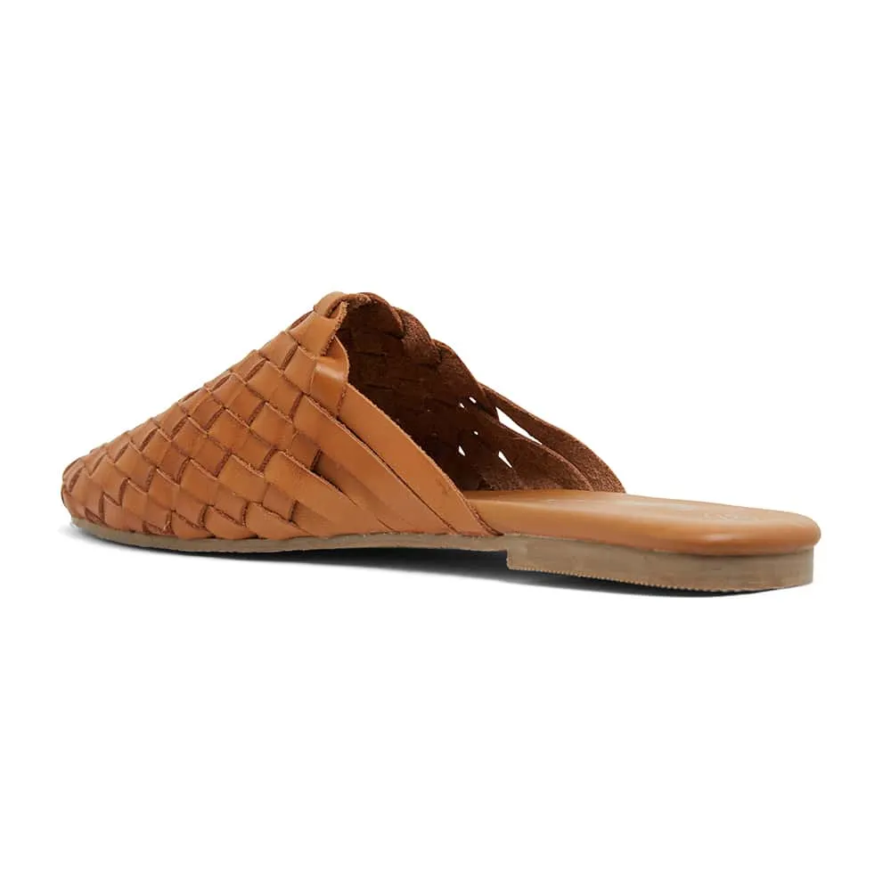 Barlow Slide in Tan Leather
