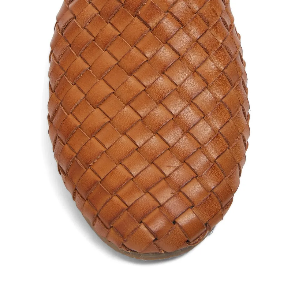 Barlow Slide in Tan Leather