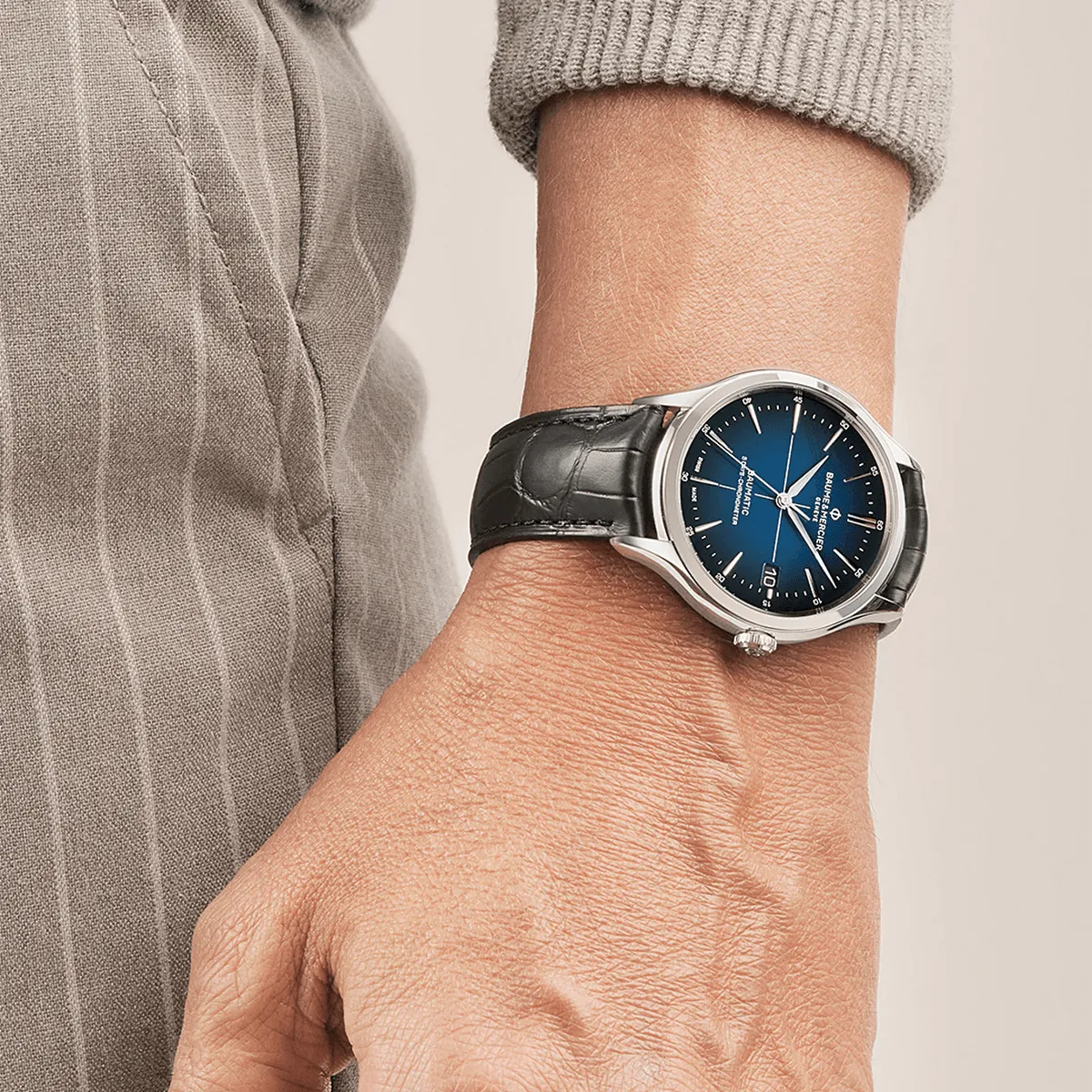 Baume & Mercier Clifton Baumatic 10467 40mm Blue Automatic Men's Watch