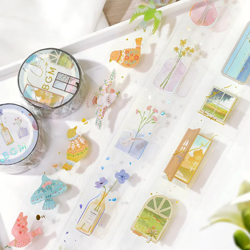 BGM Foil Stamping Clear Tape: Life - Vase for a Single Flower
