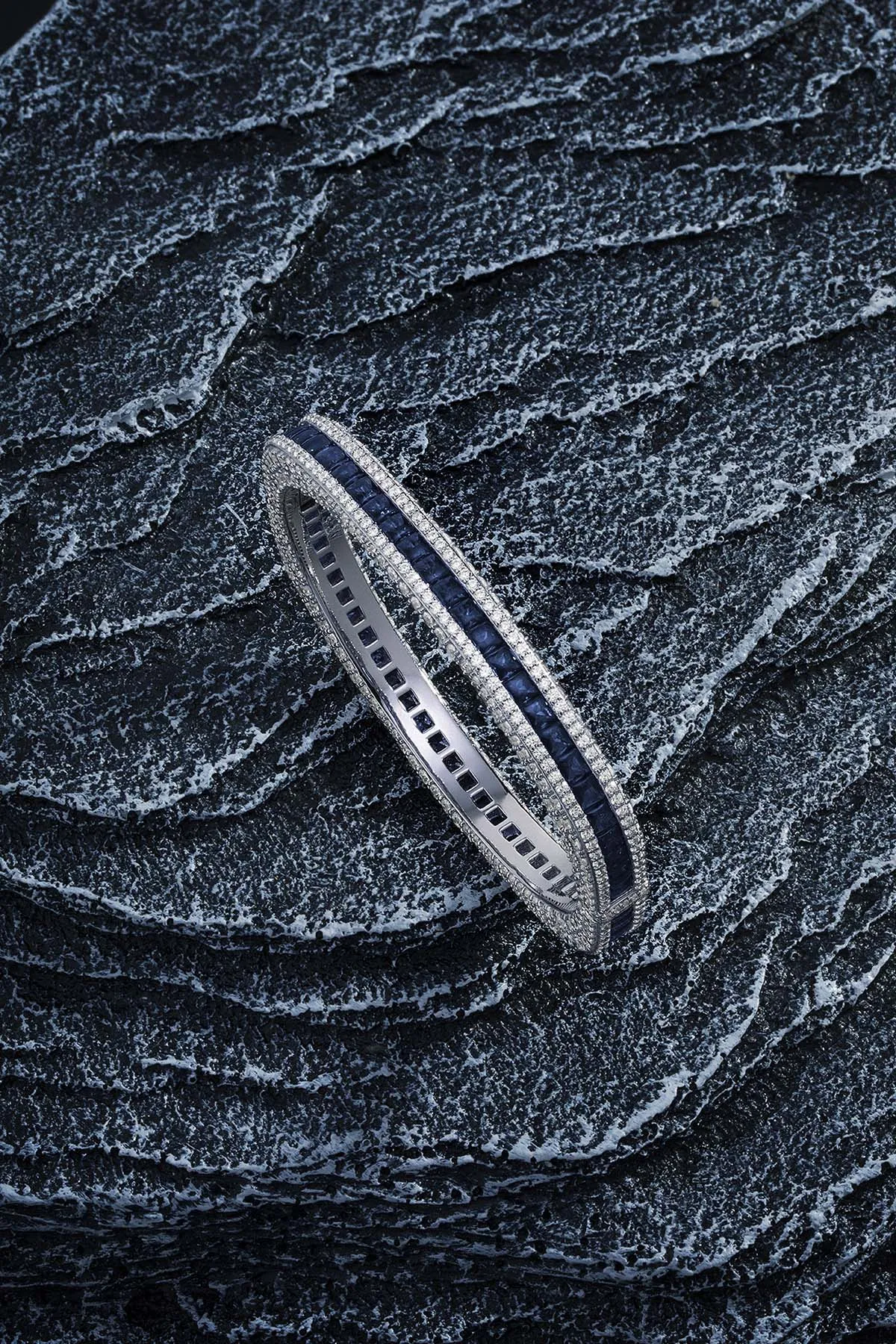 Blue Pavé Bangle
