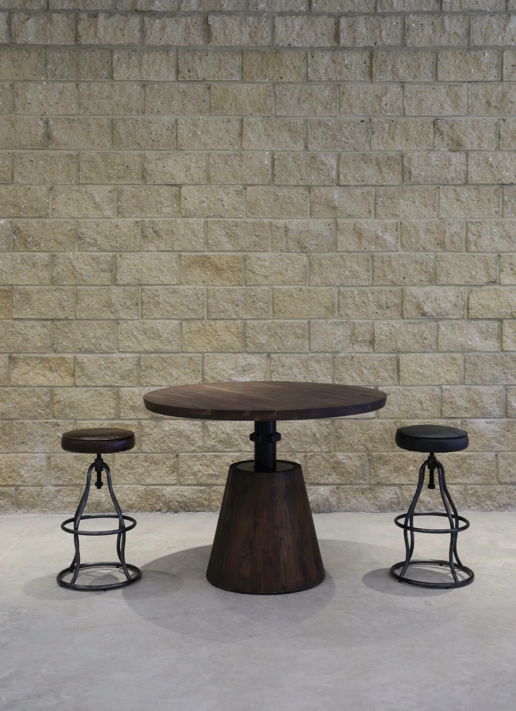 Bowie Bar Stool - Distressed Black Leather