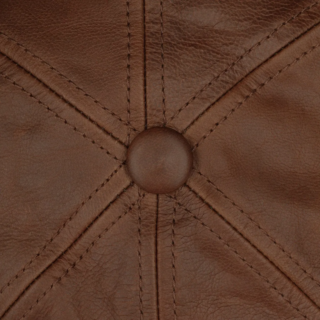 Brooklin Leather Flat Cap by Stetson