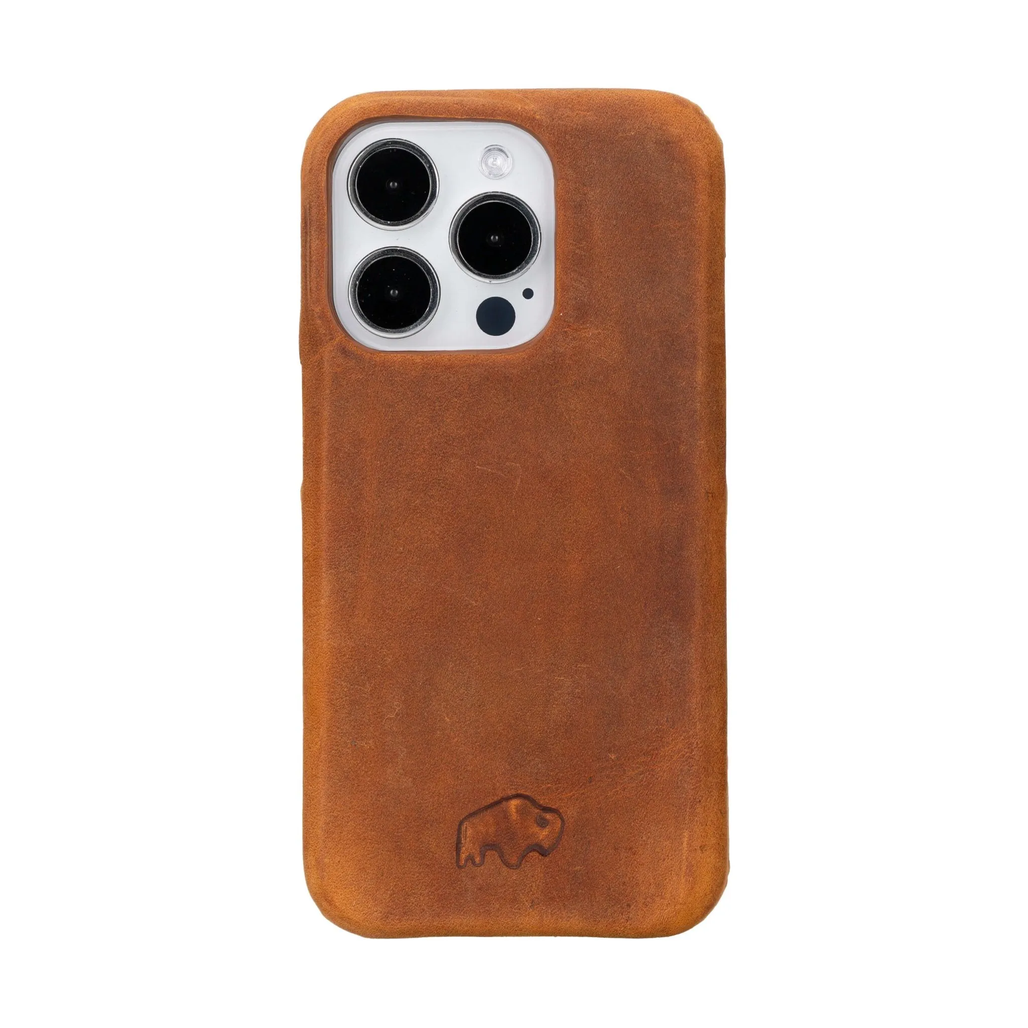 Burkley iPhone 14 Pro Wallet Case, Golden Brown