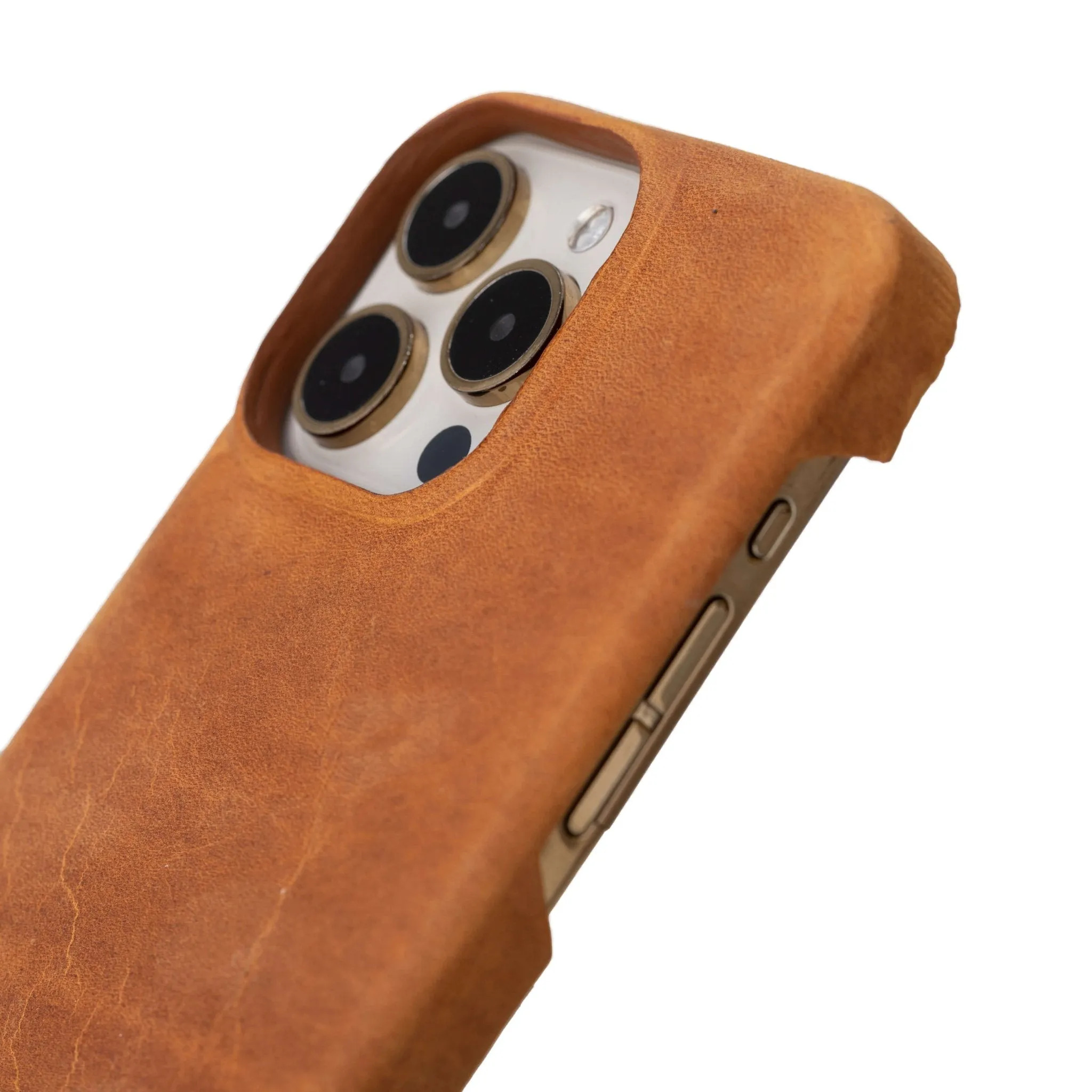 Burkley iPhone 14 Pro Wallet Case, Golden Brown
