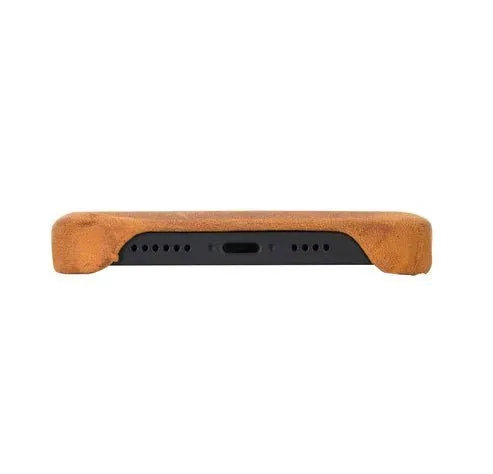 Burkley iPhone 14 Pro Wallet Case, Golden Brown