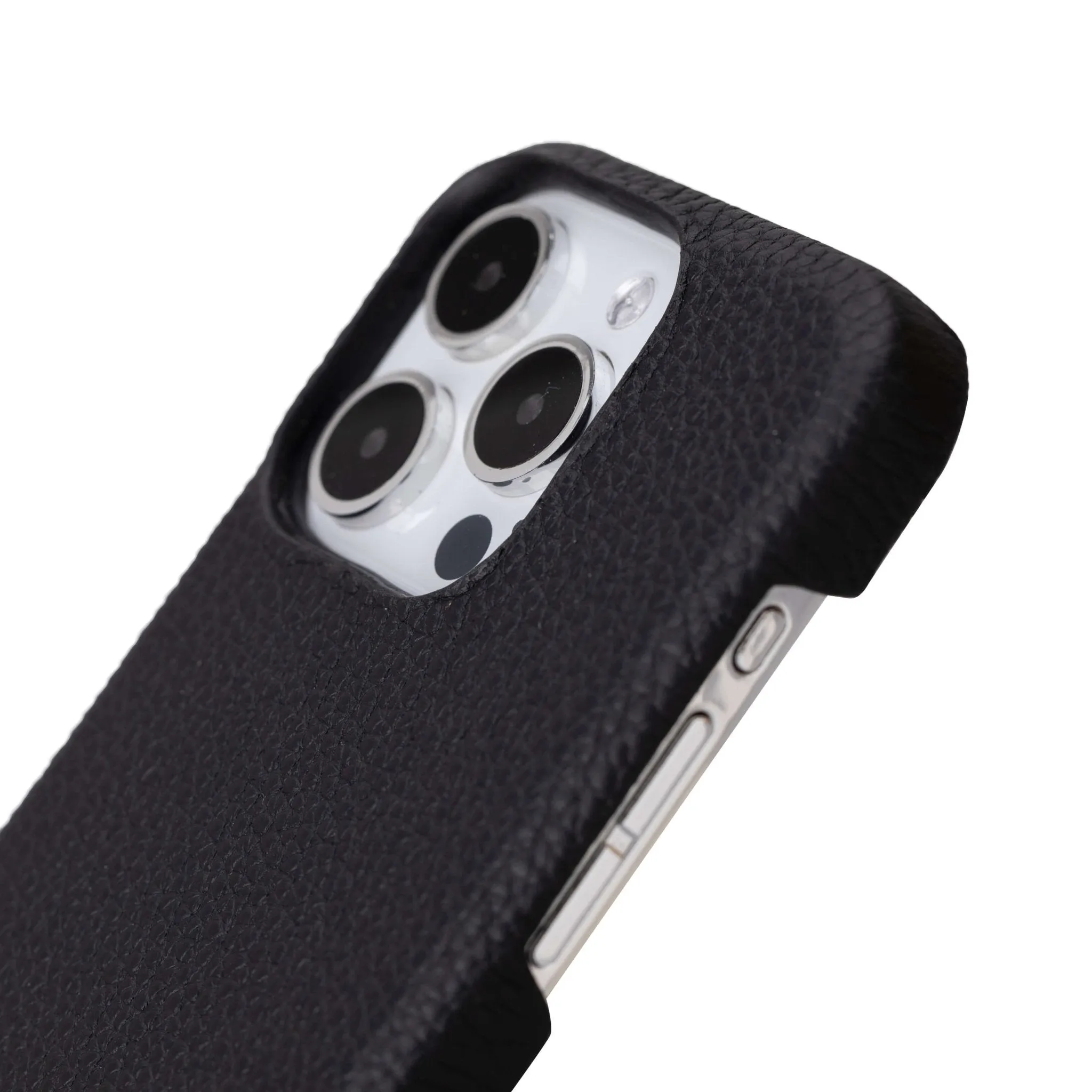 Burkley iPhone 16 Pro Wallet Case, Pebble Black