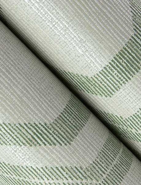 Burton Green Modern Ogee Wallpaper