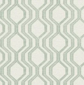 Burton Green Modern Ogee Wallpaper