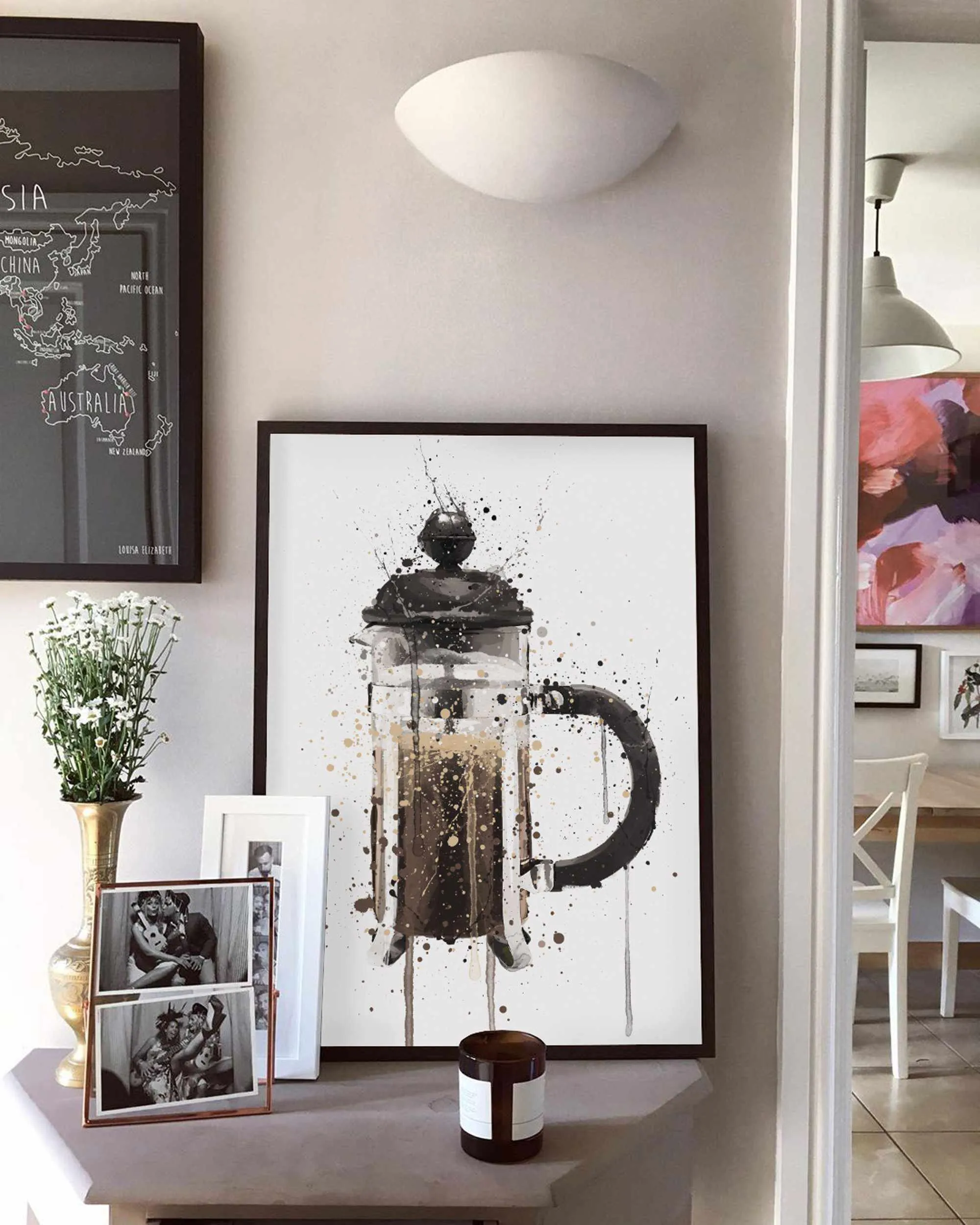 Cafetière Wall Art Print