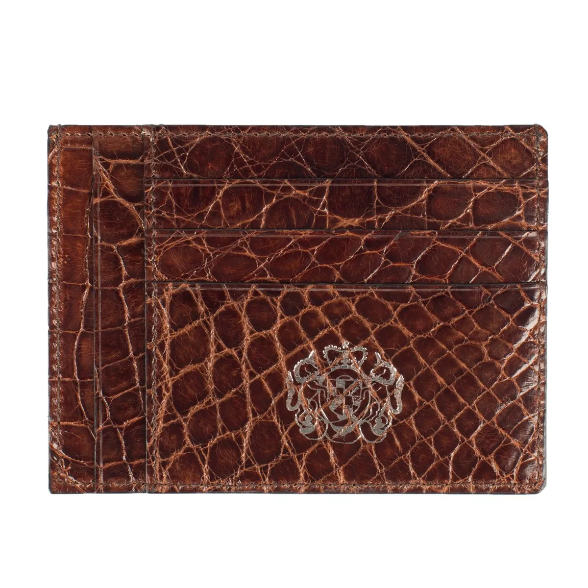 Card Holder in Crocodile Leather