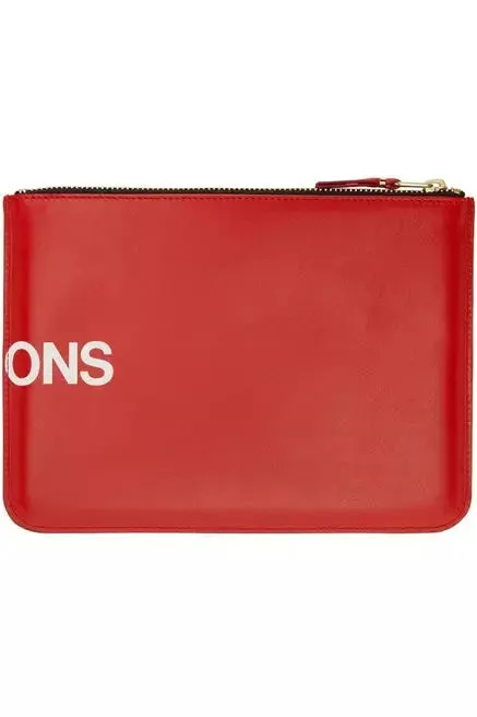 CDG Wallets U Comme Logo Large Pouch