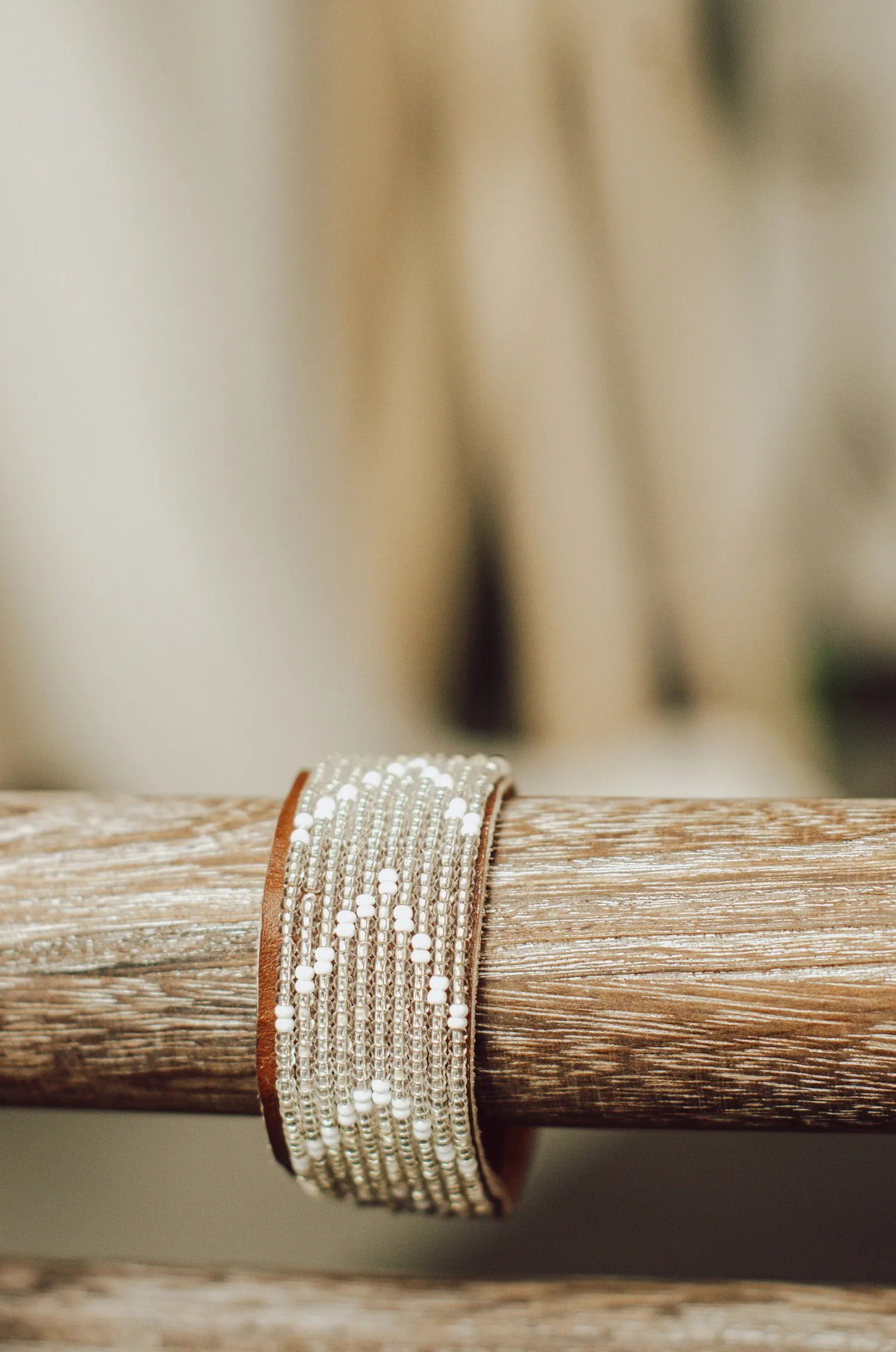 Ceries Beaded Leather Bracelet (Medium) - FINAL SALE