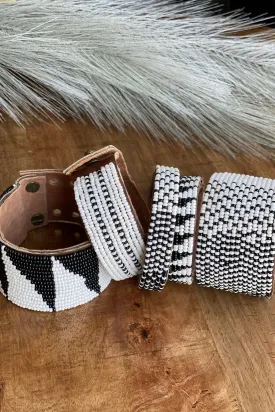 Ceries Beaded Leather Bracelet (Medium) - FINAL SALE